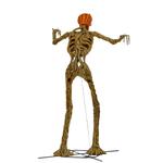 Terrifying 12 Foot Tall Giant Inferno Pumpkin Skeleton w/ Animated LifeEyes