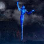 Terrifying 12 Foot Tall LED-Illuminated Towering Ghost