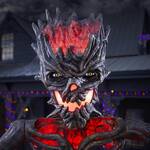 Terrifying 12.5 Foot Tall Giant Inferno Deadwood Skeleton Statue