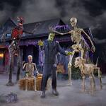 Terrifying 12.5 Foot Tall Giant Inferno Deadwood Skeleton Statue