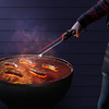 TGX Tactical BBQ Fork with Flashlight and Laser Sight