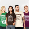 Thanksgiving Nutrition Label T-Shirts