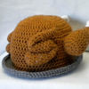 Thanksgiving Turkey Platter Crocheted Hat