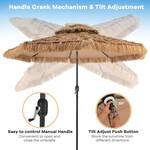 Thatched Patio Umbrella With Solar LED Lighting
