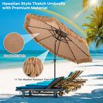 Thatched Patio Umbrella With Solar LED Lighting