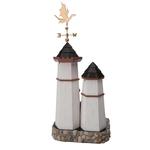 Three Tower Castle Birdhouse with Dragon Weathervane