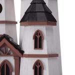 Three Tower Castle Birdhouse with Dragon Weathervane