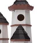 Three Tower Castle Birdhouse with Dragon Weathervane