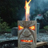TikiTorchz - Chainsaw-Carved Flaming Tiki Head Log Torches