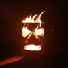 TikiTorchz - Chainsaw-Carved Flaming Tiki Head Log Torches