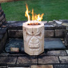 TikiTorchz - Chainsaw-Carved Flaming Tiki Head Log Torches