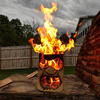 TikiTorchz - Chainsaw-Carved Flaming Tiki Head Log Torches