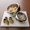 Tilted Stainless Steel Snack Bowls