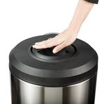 Trash Can With Built-In Self-Powered Trash Compactor