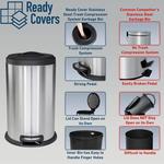 Trash Can With Built-In Self-Powered Trash Compactor