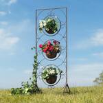 Triple Hanging Planter Metal Garden Trellis