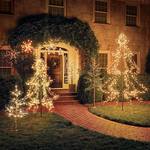 Twinkling LED Staked Christmas Tree Silhouettes