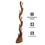 Twisted Suar Wood Coat Rack