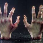 Ultra-Realistic Posable Silicone Severed Hands Props