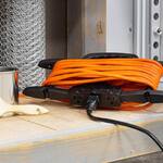 UltraPro Extension Cord Wrap With Built-in Outlets