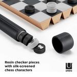 Umbra Rolz - Portable Roll Up Chess and Checkers Set