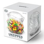 Unzipped Glass Zipper Bag - Candy and Nut Bowl