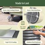 Vego Garden Self-Watering Rolling Citrus / Fruit Tree Metal Planter