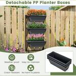 Vertical 3-Tier Hanging Planter Boxes For Railings, Fences, or Walls