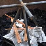 Vertical Fire Pit Log Grate