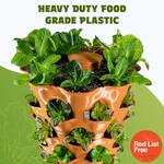 Vertical Garden Tower with Built-in Composter - Holds 50 Plants
