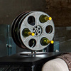 Vintage Film Reel Wine Rack