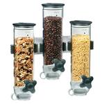 Wall-Mount Triple Canister Cereal and Dry Food Dispenser