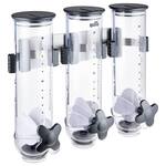 Wall-Mount Triple Canister Cereal and Dry Food Dispenser