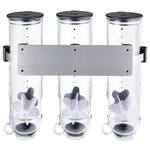 Wall-Mount Triple Canister Cereal and Dry Food Dispenser
