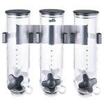 Wall-Mount Triple Canister Cereal and Dry Food Dispenser