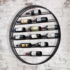 Wall-Mounted 12 Bottle Label View Wine Rack / Wall Art