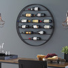 Wall-Mounted 12 Bottle Label View Wine Rack / Wall Art