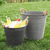 Weathered Sol Zinc Buckets