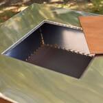 Weathering Steel Rolling Fire Pit