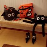 Whimsical Black Spider Pillow