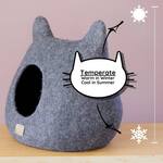Whimsical Cat Ears Felted Wool Cat Cave
