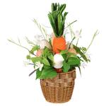 Whimsical Hand-Woven Spring Bunny Statue Porch Decor