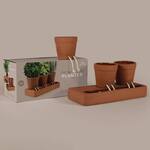 Whimsical Self-Watering Self-Care Planter Pot Trio