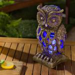 Whimsical Solar Bug Zapper Owl Statue