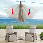 Wind-Sensing Auto-Close Patio Umbrella w/ Remote Control and LED Lighting