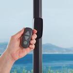 Wind-Sensing Auto-Close Patio Umbrella w/ Remote Control and LED Lighting