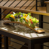 Wine Barrel Stave Centerpiece - Holds Flowers, Snacks, Dips, Appetizers, and More