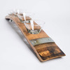 Wine Barrel Stave Centerpiece - Holds Flowers, Snacks, Dips, Appetizers, and More
