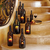 Wine Bottle Hurricane Candle Holders