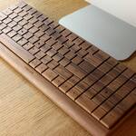 Wireless Natural Wood Computer Keyboard